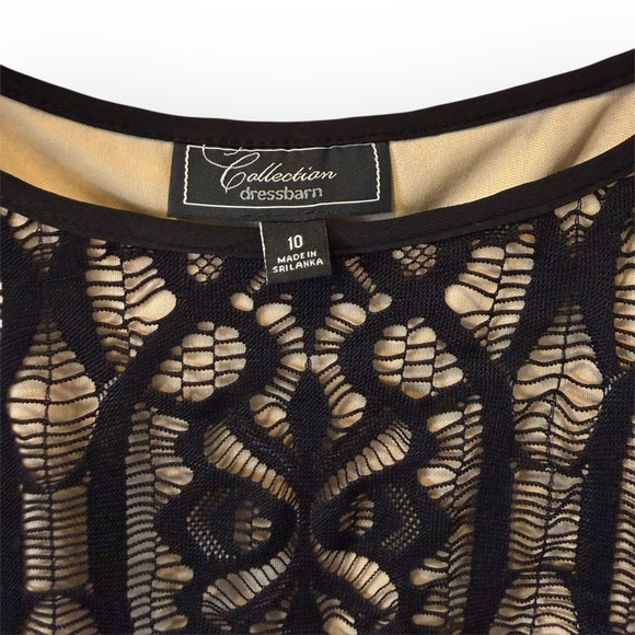 dressbarn Black Lace Overlay Midi Dress - Picture 2 of 8